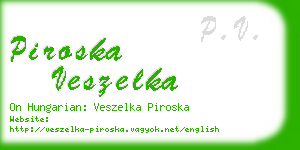 piroska veszelka business card